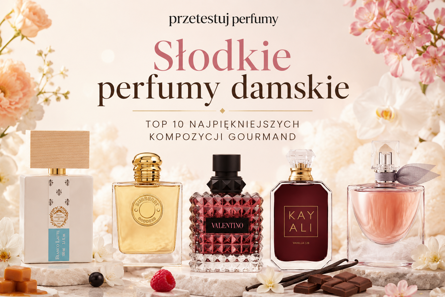 Słodkie perfumy damskie – TOP 10 najpiękniejszych kompozycji gourmand